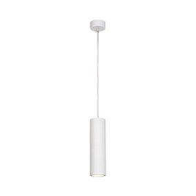Lucide Gipsy Modern Slim Plaster Pendant Light 7cm - 1xGU10 - White