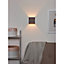 Lucide Gipsy Modern Square Plaster Wall Light - 1xG9 - Taupe