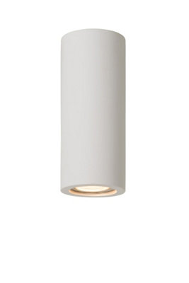 Lucide Gipsy Modern Surface Mounted Plaster Ceiling Spotlight Large 7cm - 1xGU10 - White