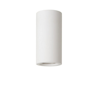 Lucide Gipsy Modern Surface Mounted Plaster Ceiling Spotlight Medium 7cm - 1xGU10 - White