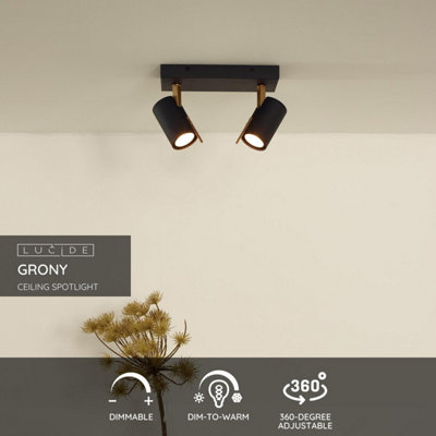 Lucide Grony Modern Twin Ceiling Spotlight - LED Dim to warm - GU10 ...