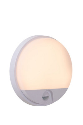 Lucide HUPS IR - PIR Wall light Outdoor - LED - 1x10W 3000K - IP54 - White