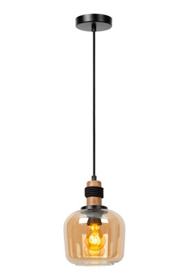 Lucide ILONA - Pendant light - 18 cm - 1xE27 - Amber