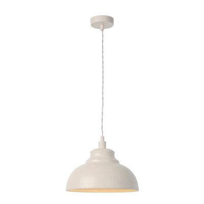 Lucide Isla Modern Pendant Light 29cm - 1xE14 - Cream