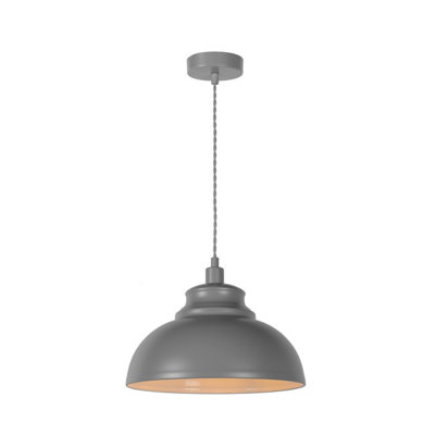 Lucide Isla Modern Pendant Light 29cm - 1xE14 - Grey