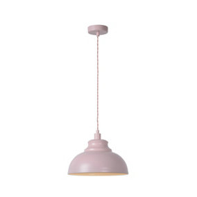 Lucide Isla Modern Pendant Light 29cm - 1xE14 - Pink