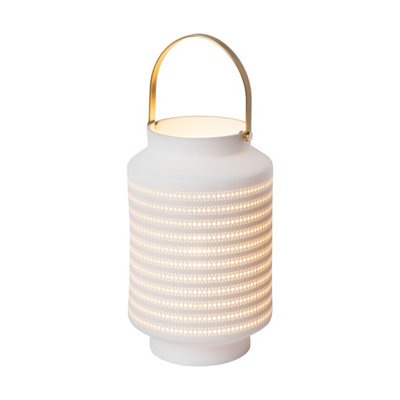 Lucide JAMILA Tischlampe – Aus Porzellan, Weiß, Mit E14-Fassung, 15,5 Cm Breit