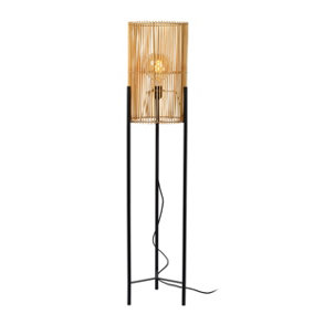 Lucide Jantine Scandinavian Floor Lamp 30cm - 1xE27 - Light Wood