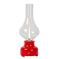 Lucide Jason Retro Table Lamp - LED Dim. - 1x2W 3000K - 3 StepDim - Red