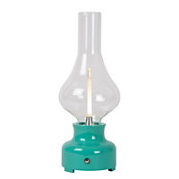 Lucide Jason Retro Table Lamp - LED Dim. - 1x2W 3000K - 3 StepDim - Turquoise