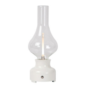 Lucide Jason Retro Table Lamp - LED Dim. - 1x2W 3000K - 3 StepDim - White