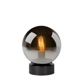 Lucide Jorit Modern Table Lamp 20cm - 1xE27 - Smoke Grey