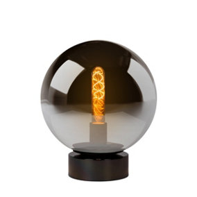 Lucide Jorit Modern Table Lamp 25cm - 1xE27 - Smoke Grey