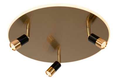 Lucide JUBEL - Flush ceiling light - 48 cm - LED Dim. - 2700K - Matt Gold / Brass