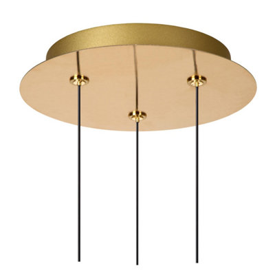 Lucide KLIGANDE - Pendant light - 25 cm - LED Dim. - 3x8W 2700K - Matt Gold / Brass