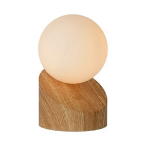 Lucide Len Modern Table Lamp 10cm - 1xG9 - Light Wood
