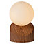 Lucide Len Modern Table Lamp 10cm - 1xG9 - Wood