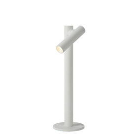 Lucide Lucide ANTRIM - Rechargeable Table lamp - Battery - LED Dim. - 1x2,2W 2700K - IP54 - With wireless charging pad - White