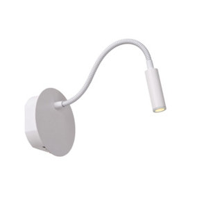 Lucide Lucide JOLIJN - Rechargeable Bedside lamp - Battery - 11 cm - LED - 1x2W 3000K - With magnetic mounting system - White