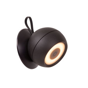 Lucide Lucide LUNEX - Wall light Outdoor - LED Dim. - 1x2W 3000K - IP54 - With magnetic mounting system - Black