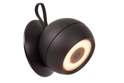 Lucide LUNEX - Wall light Outdoor - LED Dim. - 1x2W 3000K - IP54 - With magnetic mounting system - Black