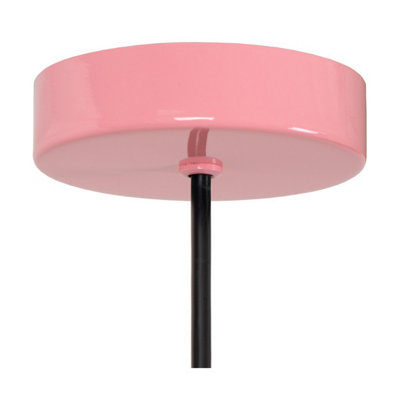 Lucide Macarons Retro Pendant Light 24.5cm- 1xE27 - Pink