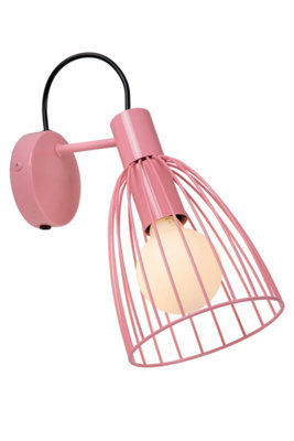 Lucide Macarons Retro Wall Light - 1xE27 - Pink