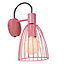 Lucide Macarons Retro Wall Light - 1xE27 - Pink