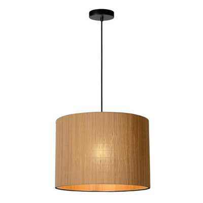 Lucide Magius Scandinavian Pendant Light 42cm - 1xE27 - Light Wood