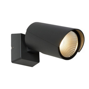 Lucide Manal Modern Wall Spotlight Outdoor - LED - 1x12W 3000K - IP65 - Anthracite