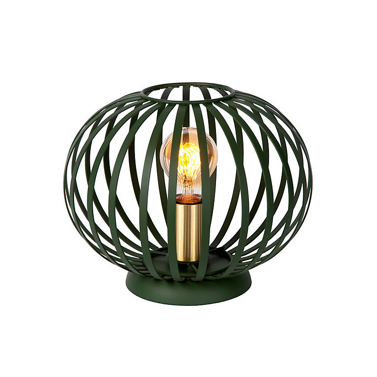 Rodeo Zinloos Psychologisch Lucide Manuela Modern Table Lamp 25.5cm- 1xE27 - Green | DIY at B&Q