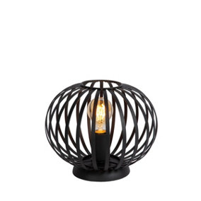 Lucide Manuela Modern Table Lamp 25cm - 1xE27 - Black