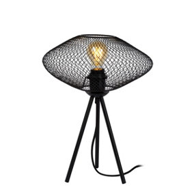 Lucide Mesh Classic Table Lamp 30cm - 1xE27 - Black