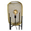 Lucide Mesh Vintage Floor Lamp 35cm - 1xE27 - Matt Gold, Brass