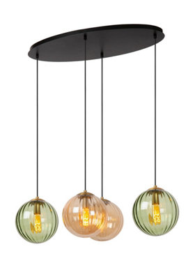 Lucide Monsaraz Retro Pendant light - 4xE27 - Green