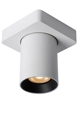Lucide Nigel Modern Ceiling Spotlight - LED Dim to warm - GU10 - 1x5W 2200K/3000K - White