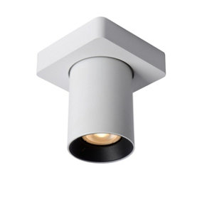 Lucide Nigel Modern Ceiling Spotlight - LED Dim to warm - GU10 - 1x5W 2200K/3000K - White