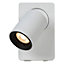 Lucide Nigel Modern Wall Spotlight - LED Dim. - GU10 - 1x5W 3000K - With USB charging point - White