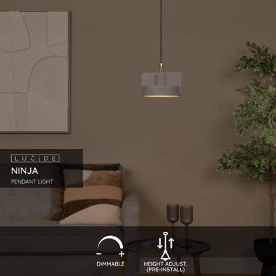 LUCIDE NINJA CEILING PENDANT LIGHT GREY