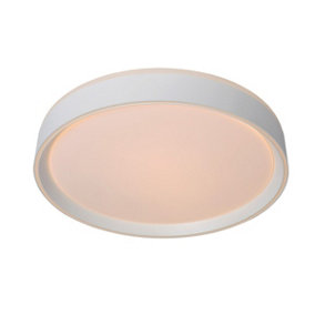 Lucide Nuria Modern Flush Ceiling Light 40cm - LED Dim. - 1x24W 2700K - 3 StepDim - White