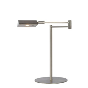 Lucide Nuvola Classic Desk Lamp 20cm - LED Dim. - 1x9W 3000K - Satin Chrome