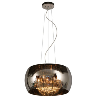 Lucide Pearl Modern Pendant Light 40cm - 5xG9 - Chrome