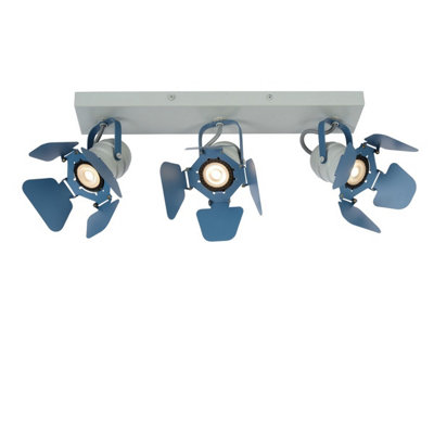 Lucide Picto Modern Ceiling Spotlight Bar Children - 3xGU10 - Blue