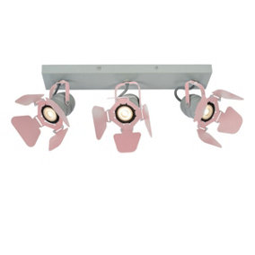 Lucide Picto Modern Ceiling Spotlight Bar Children - 3xGU10 - Pink