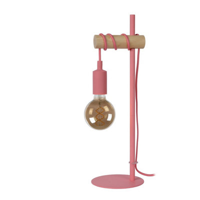 Lucide Pola Modern Table Lamp Children 15cm - 1xE27 - Pink