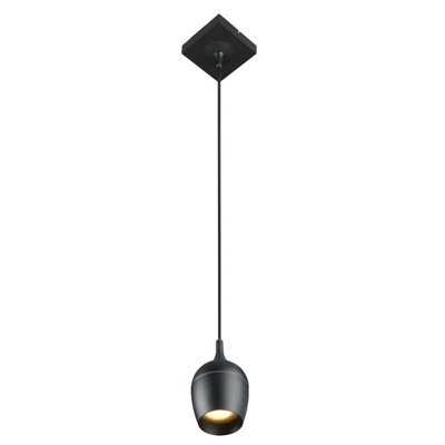 Lucide Preston Modern Pendant Light Bathroom 10cm - 1xGU10 - IP44 - Black