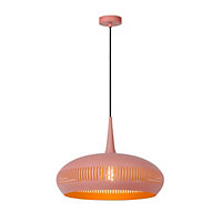 Lucide Rayco Vintage Pendant Light 45cm - 1xE27 - Pink