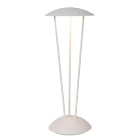 Lucide Renee Modern Rechargeable Table lamp Outdoor - LED Dim. 2700K/3000K IP54 - wireless charging pad - White