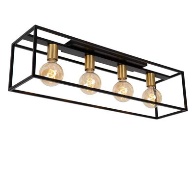 LUCIDE RUBEN 4 LIGHT FLUSH CEILING LIGHT 900 MM