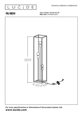 Ruben column clearance floor lamp